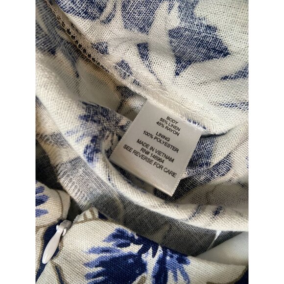 Signature by Robbie Bee Sleeveless Hawaiian Jumpsuit Blue Size 14 - Picture 7 of 10